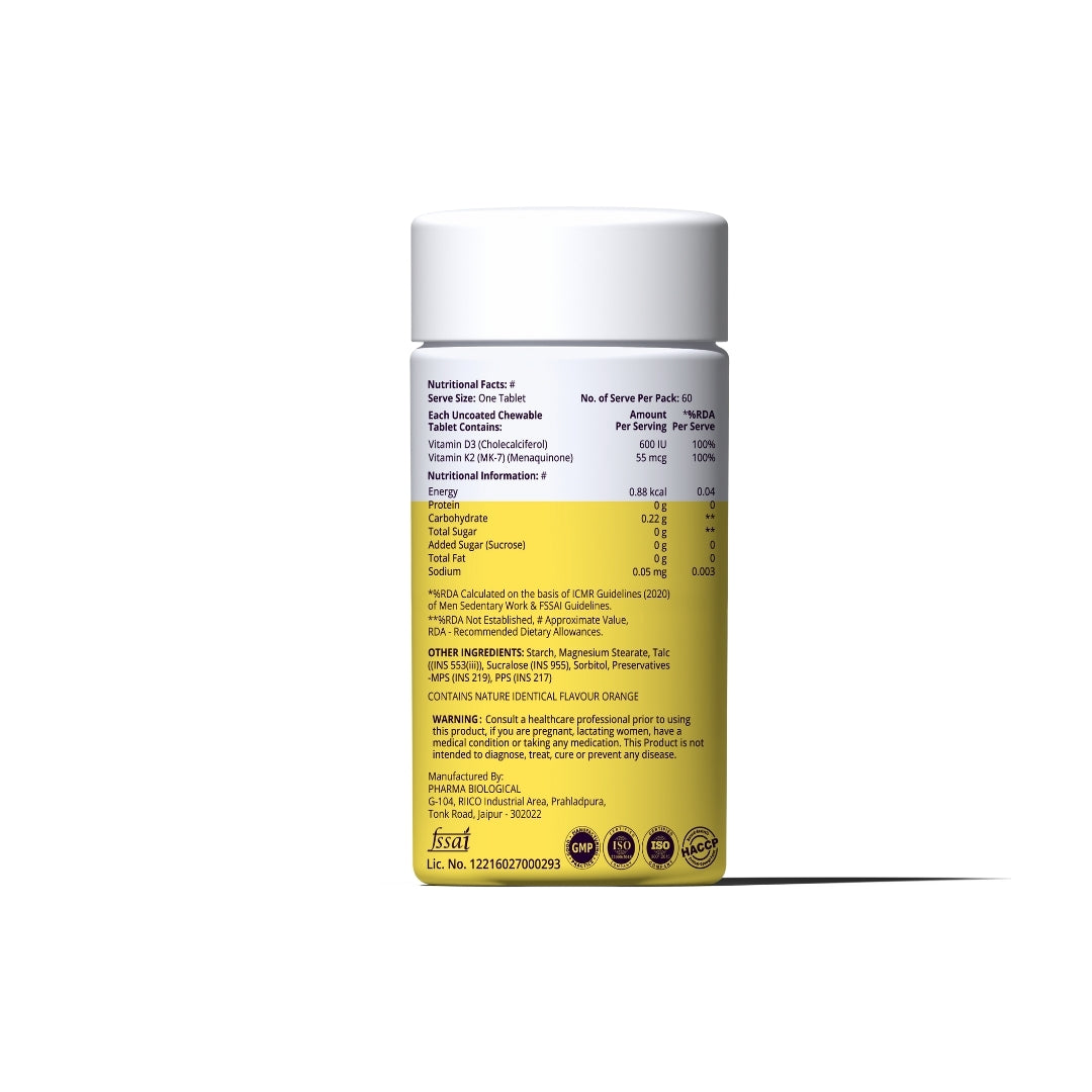 Chewable Vitamin D3 With K2-7