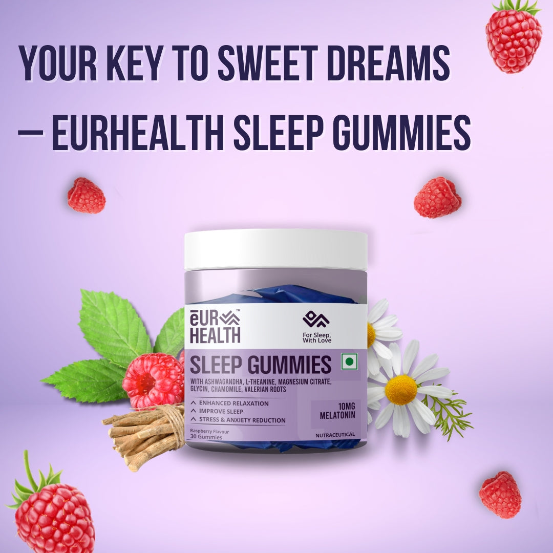 Sleep Gummies With Ashwagandha, L-Theanine, Magnesium Citrate, Glycine, Chamomile, Valerian Root