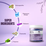 Sleep Gummies With Ashwagandha, L-Theanine, Magnesium Citrate, Glycine, Chamomile, Valerian Root