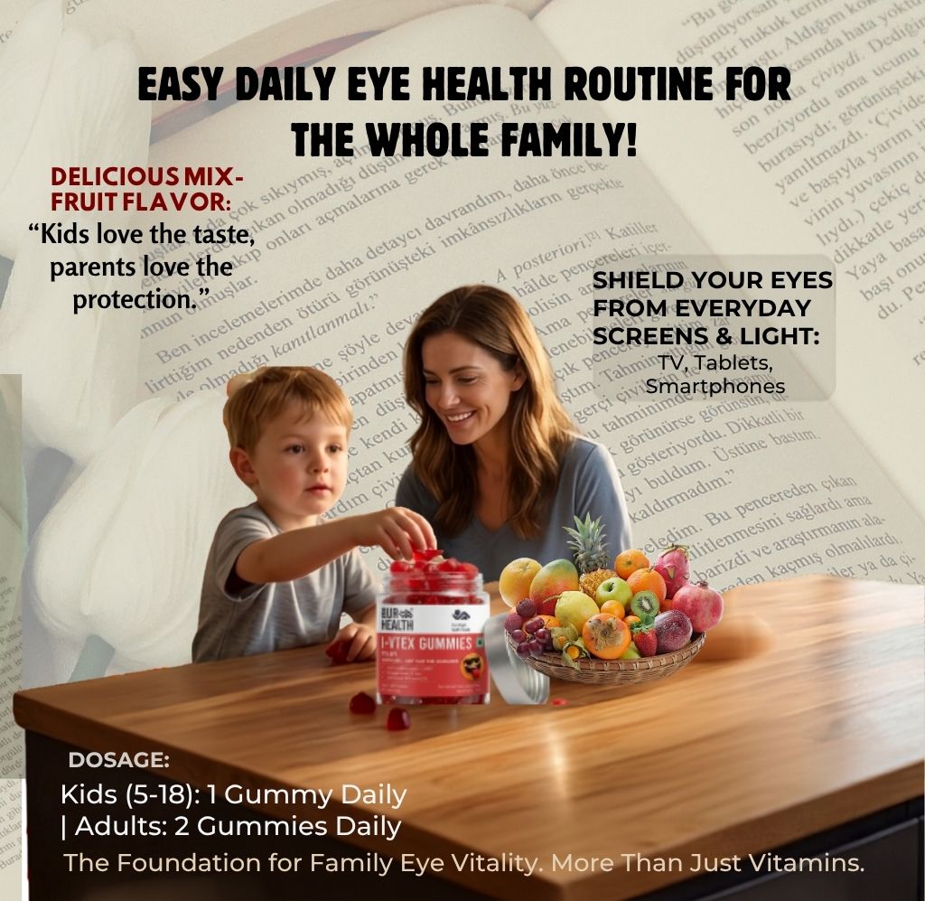 I-VITEX Gummies in a mouth-watering Mixed Fruit flavor | Protect your eyes from Screen Strain