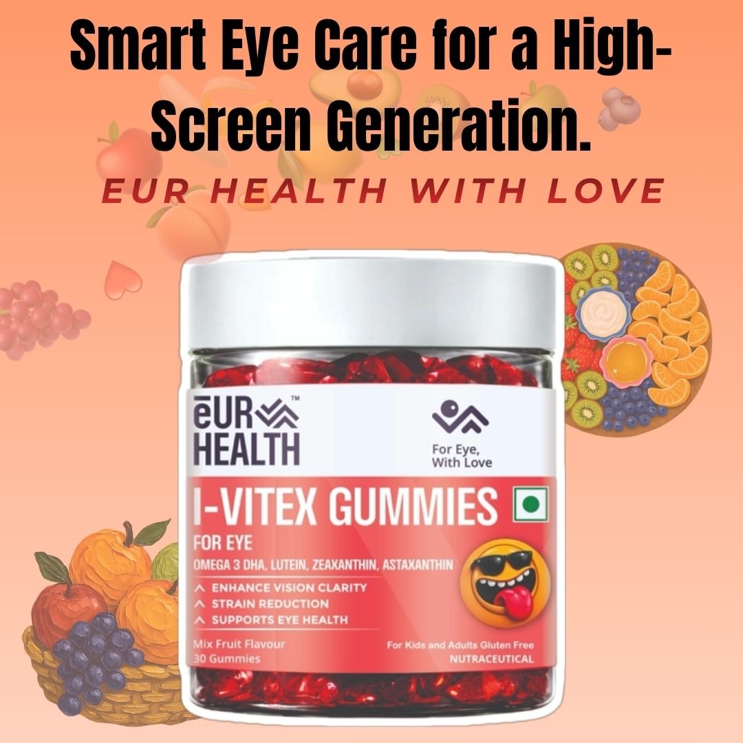 I-VITEX Gummies in a mouth-watering Mixed Fruit flavor | Protect your eyes from Screen Strain